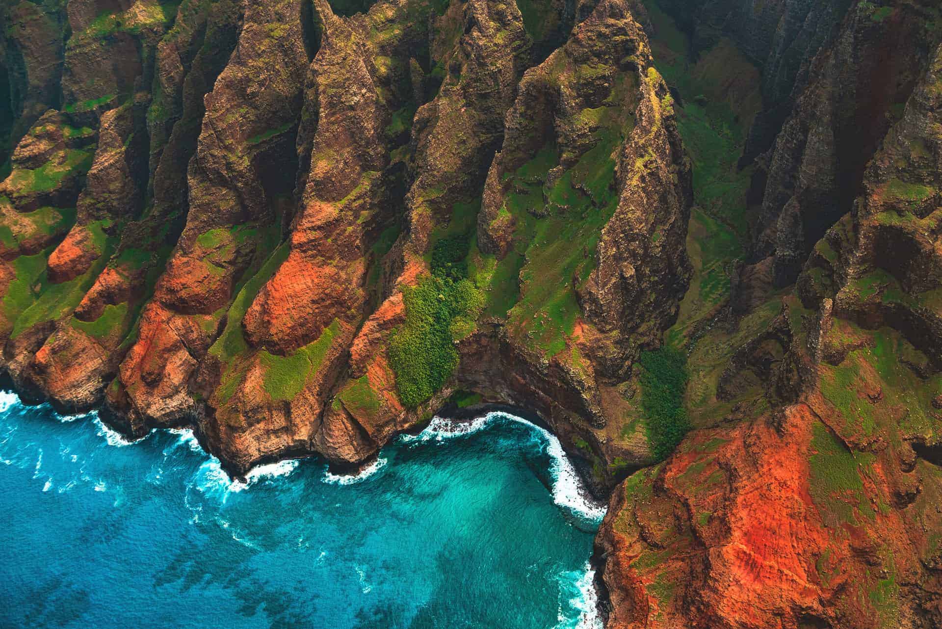 View of Coastline Cliff in Kauai