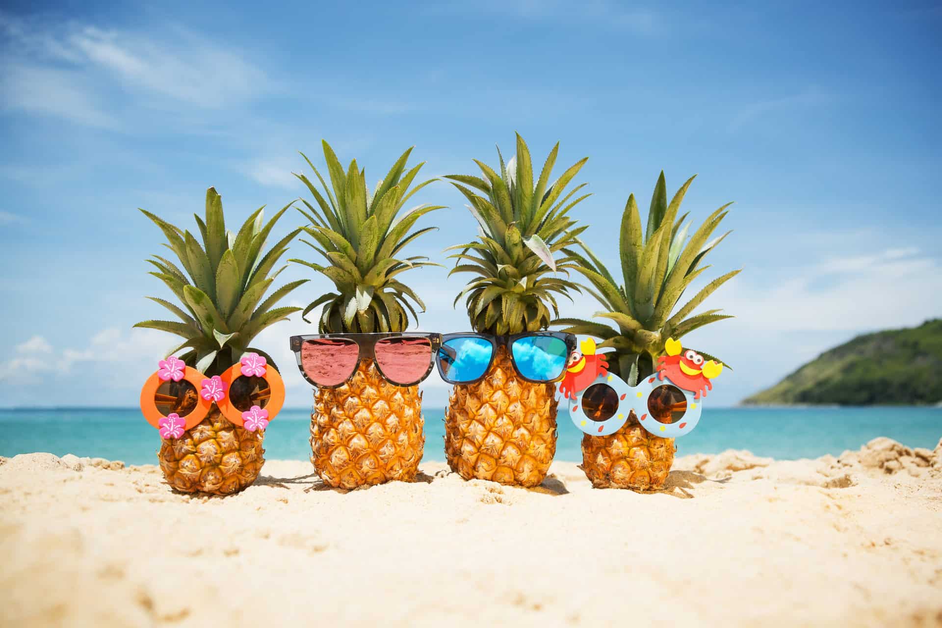 Hawaii Travel Tips - Pineapples with Stylish Sunglasses