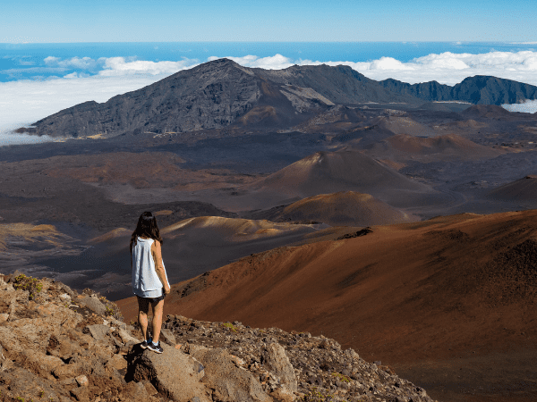 A Girl Hiking in Maui