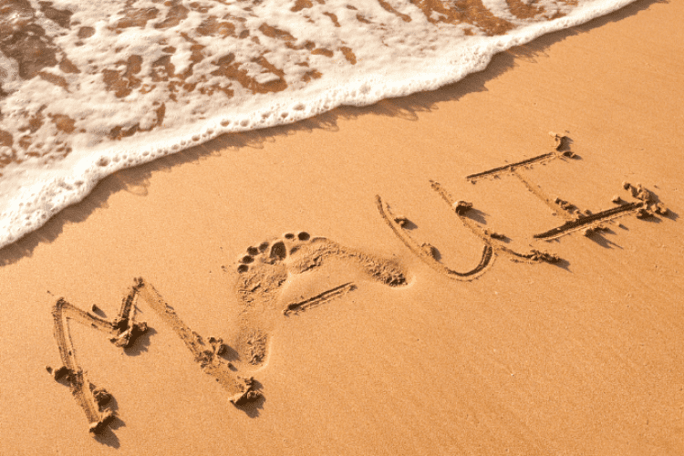 Maui Sign Sand