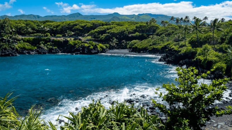 Hana Black Rocky Beach